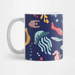 Ocean underwater pattern Mug